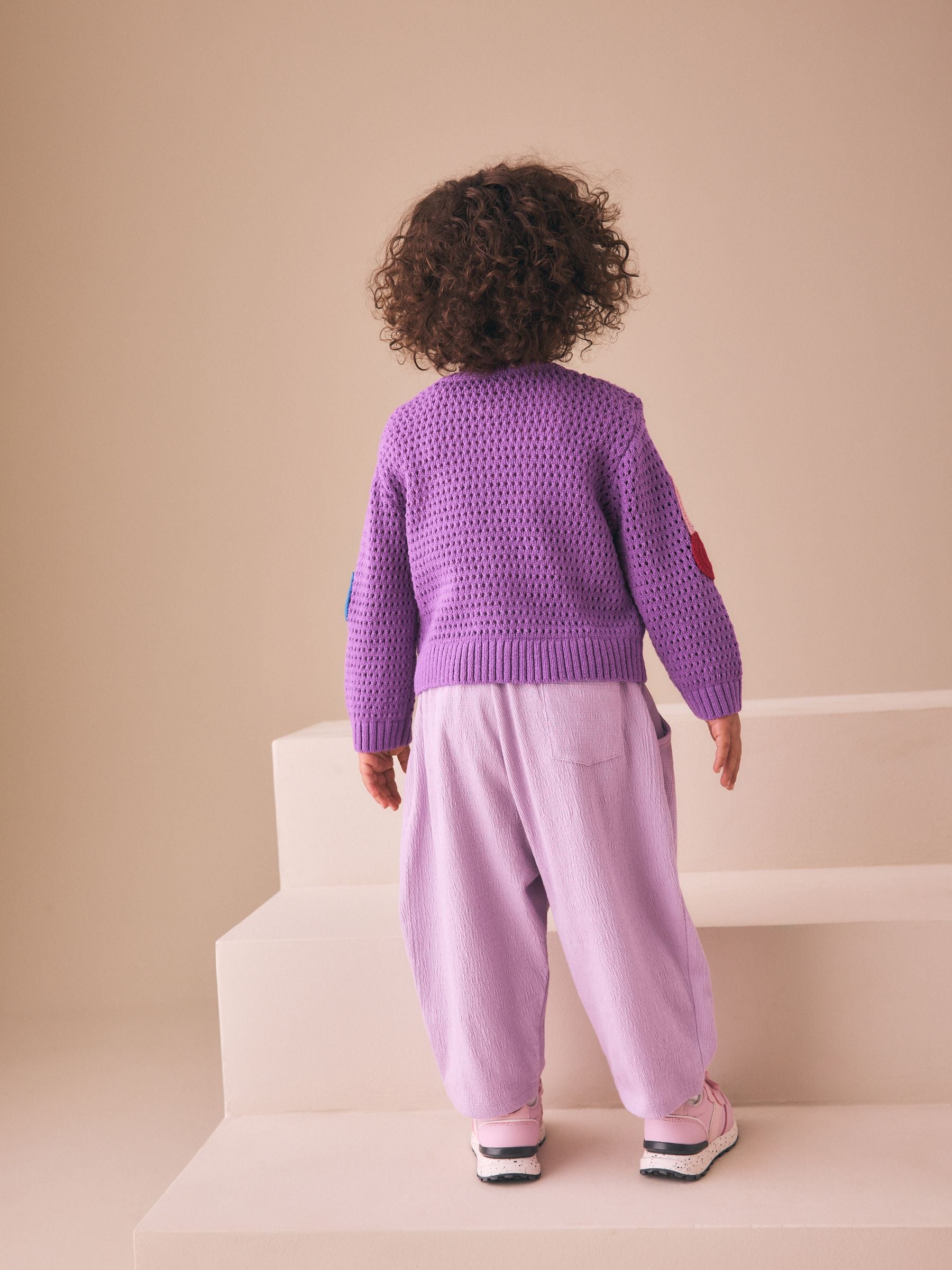 Dsiney Kidz - Purple Cherry Crochet Cardigan (3mths-7yrs) image 3