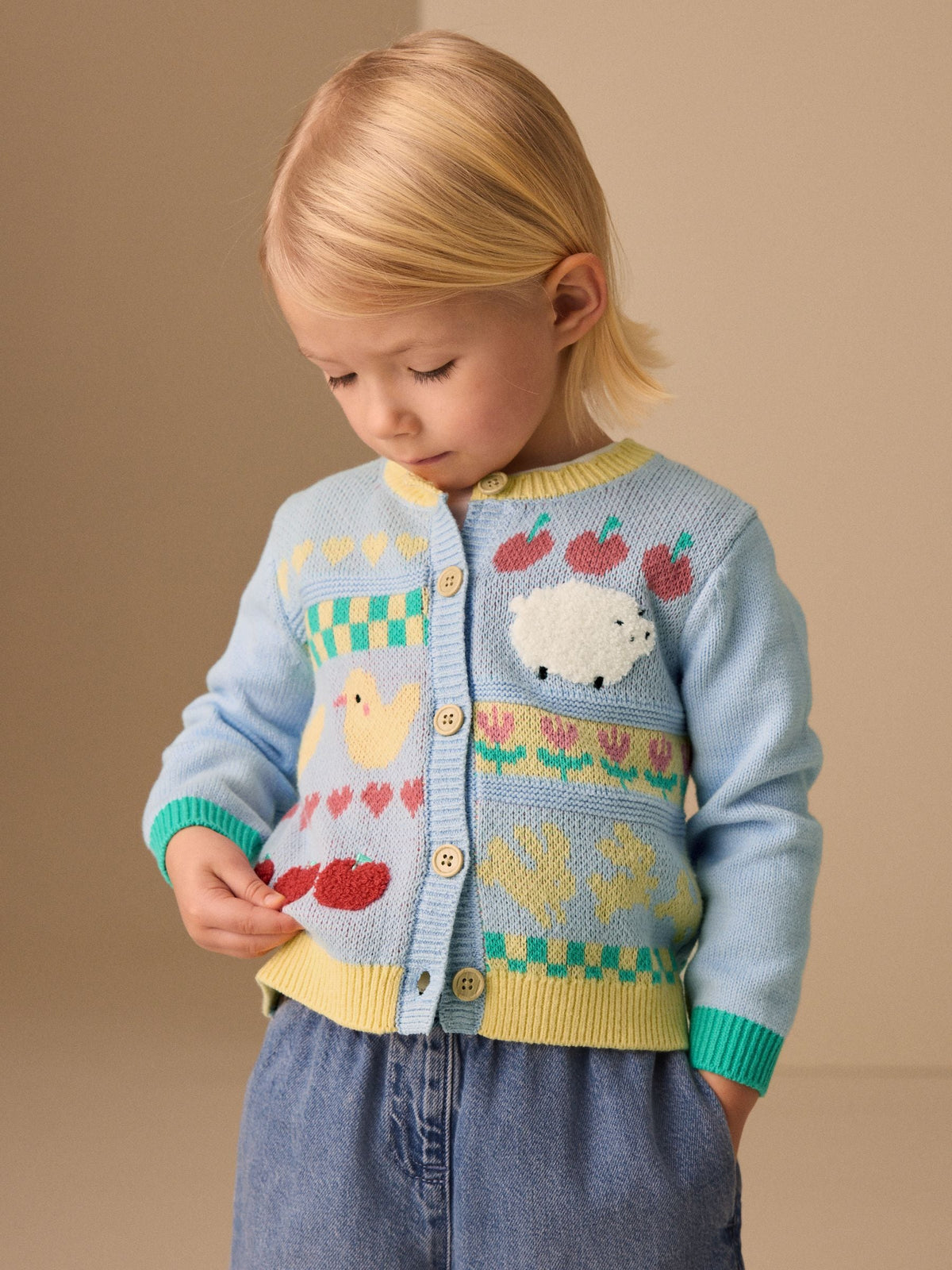 Blue Farm Animal Cardigan (3mths-7yrs) - image 1