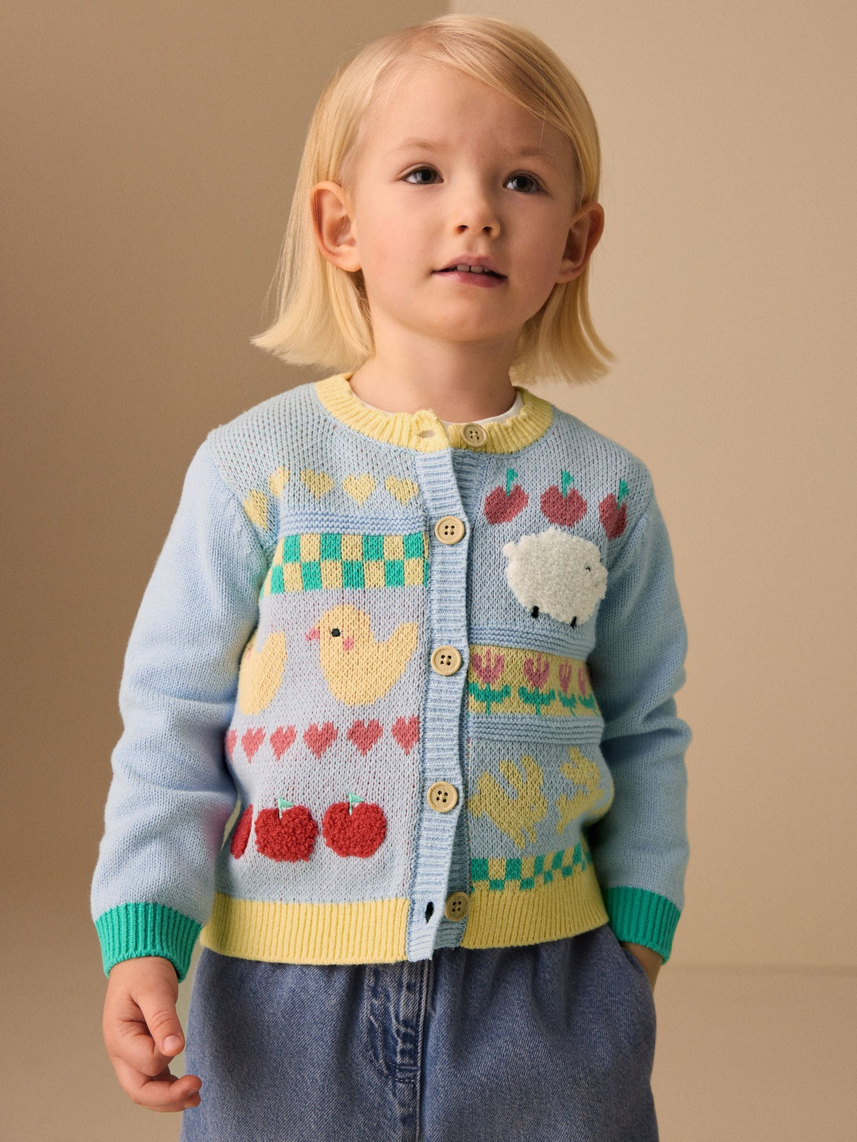 Blue Farm Animal Cardigan (3mths-7yrs) - image 2