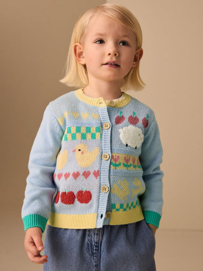 Blue Farm Animal Cardigan (3mths-7yrs) - image 2