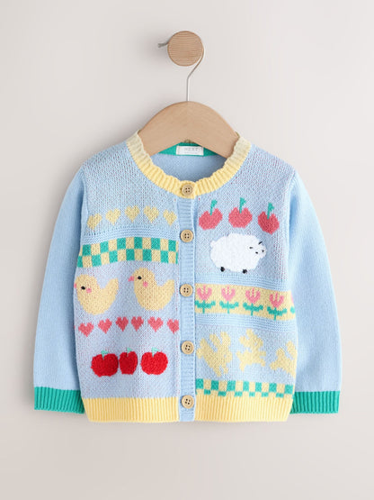 Blue Farm Animal Cardigan (3mths-7yrs) - image 5