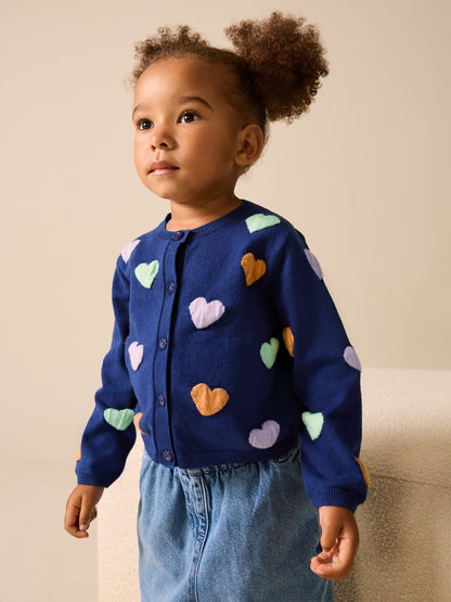 Dsiney Kidz - Navy Heart Cardigan (3mths-10yrs) image 1