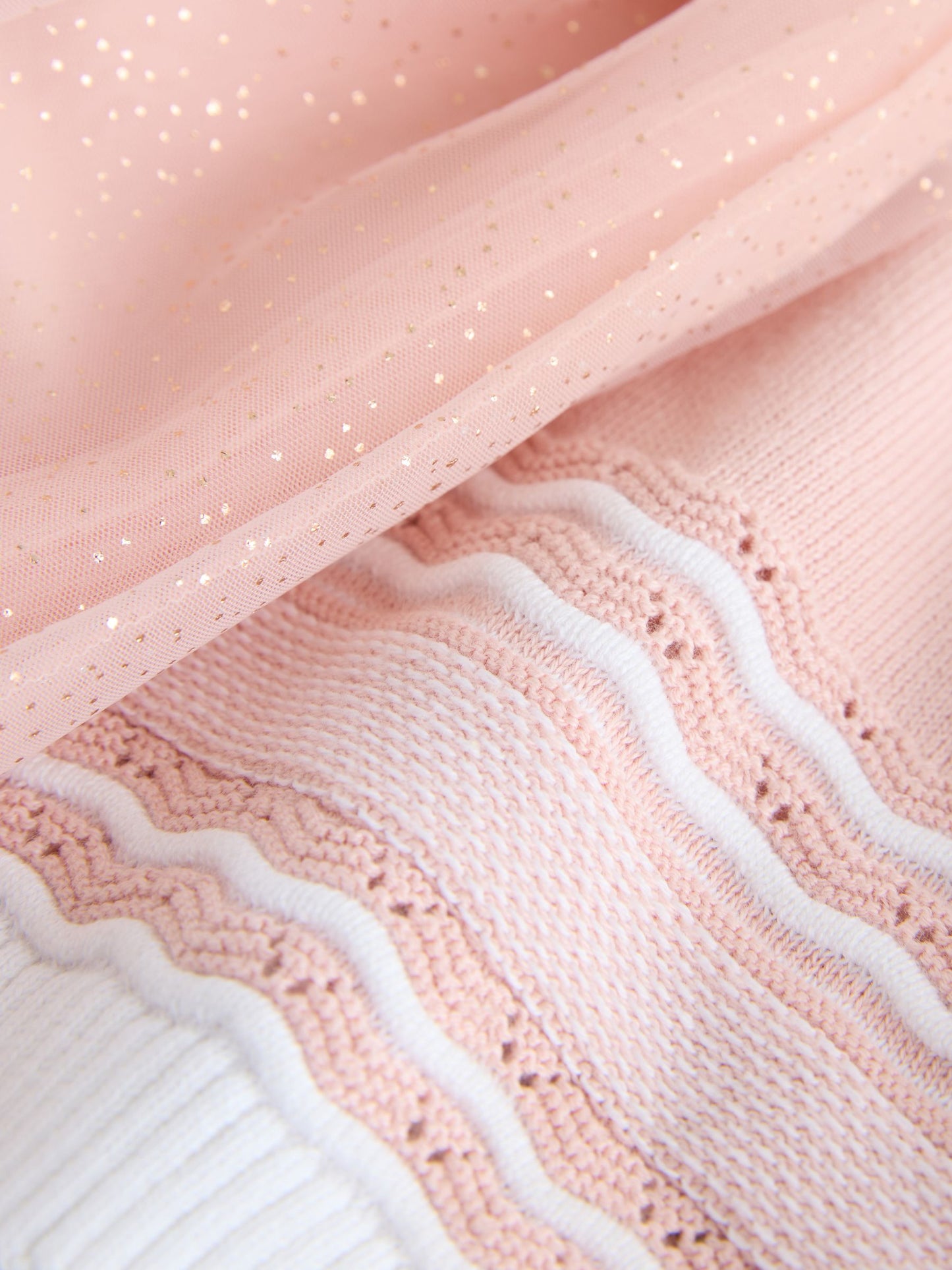 Pink Knitted Top And Mesh Skirt Set (3mths-10yrs) image 8