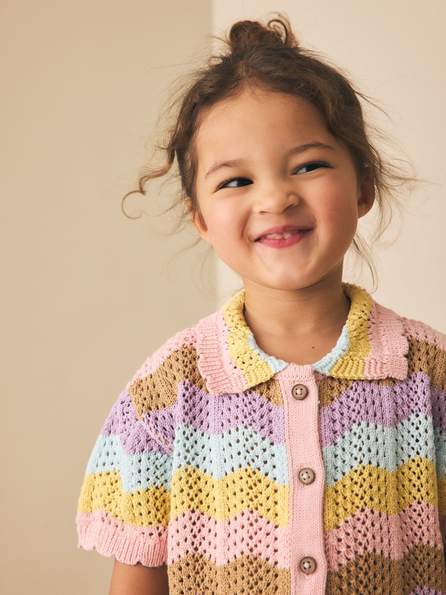 Multi Stripe Knitted Shirt and Trousers Set (3mths-10yrs) image 4