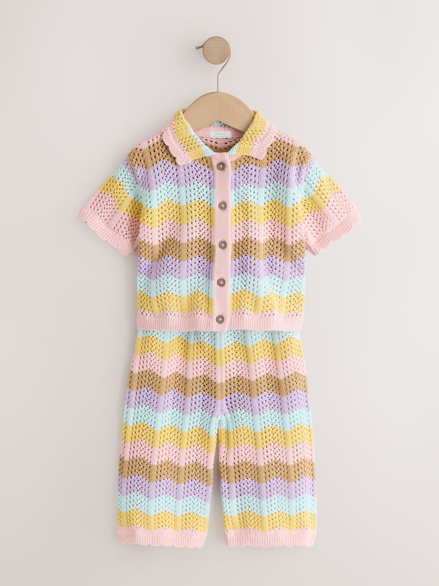 Multi Stripe Knitted Shirt and Trousers Set (3mths-10yrs) image 5