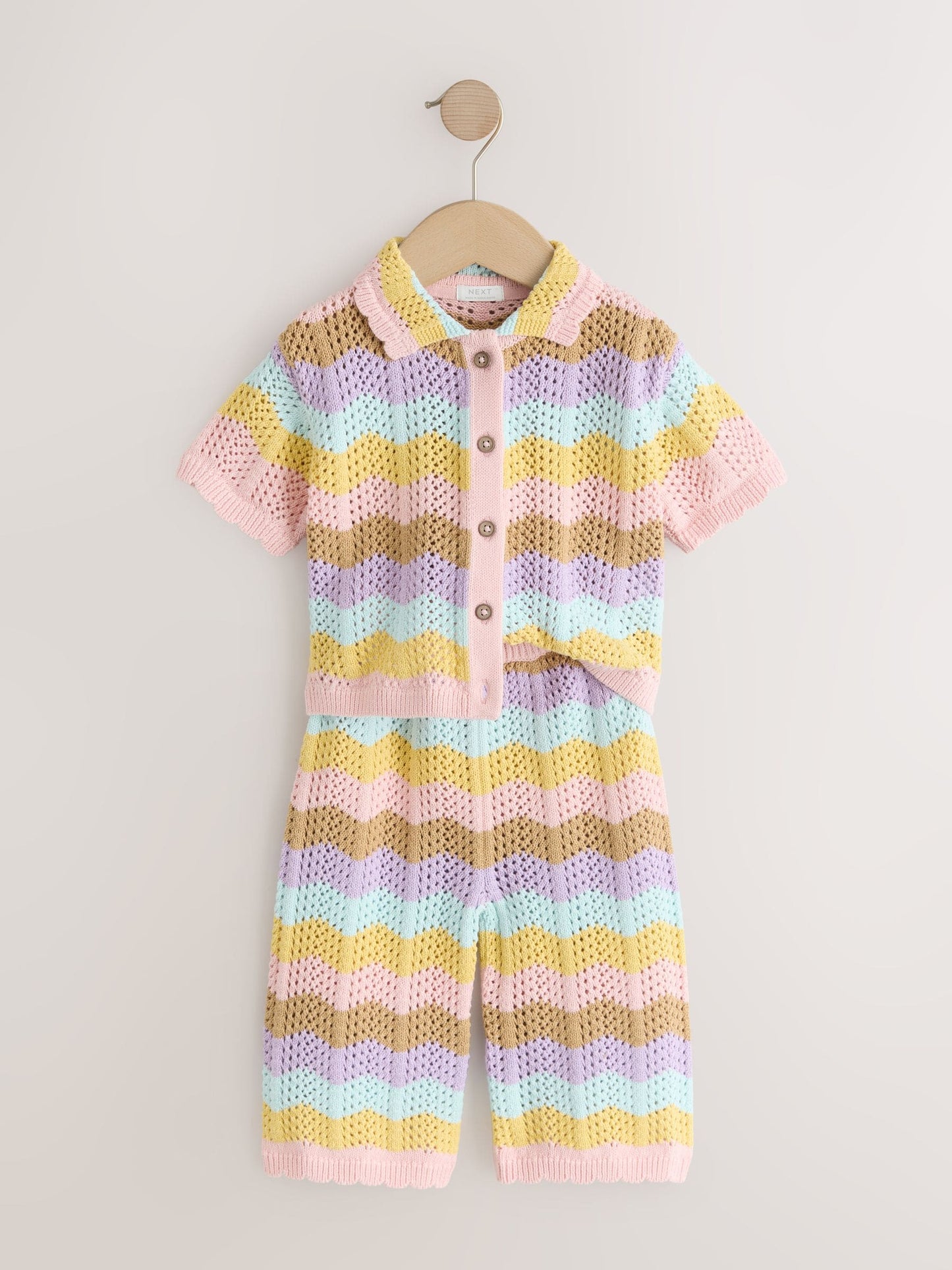 Multi Stripe Knitted Shirt and Trousers Set (3mths-10yrs) image 6