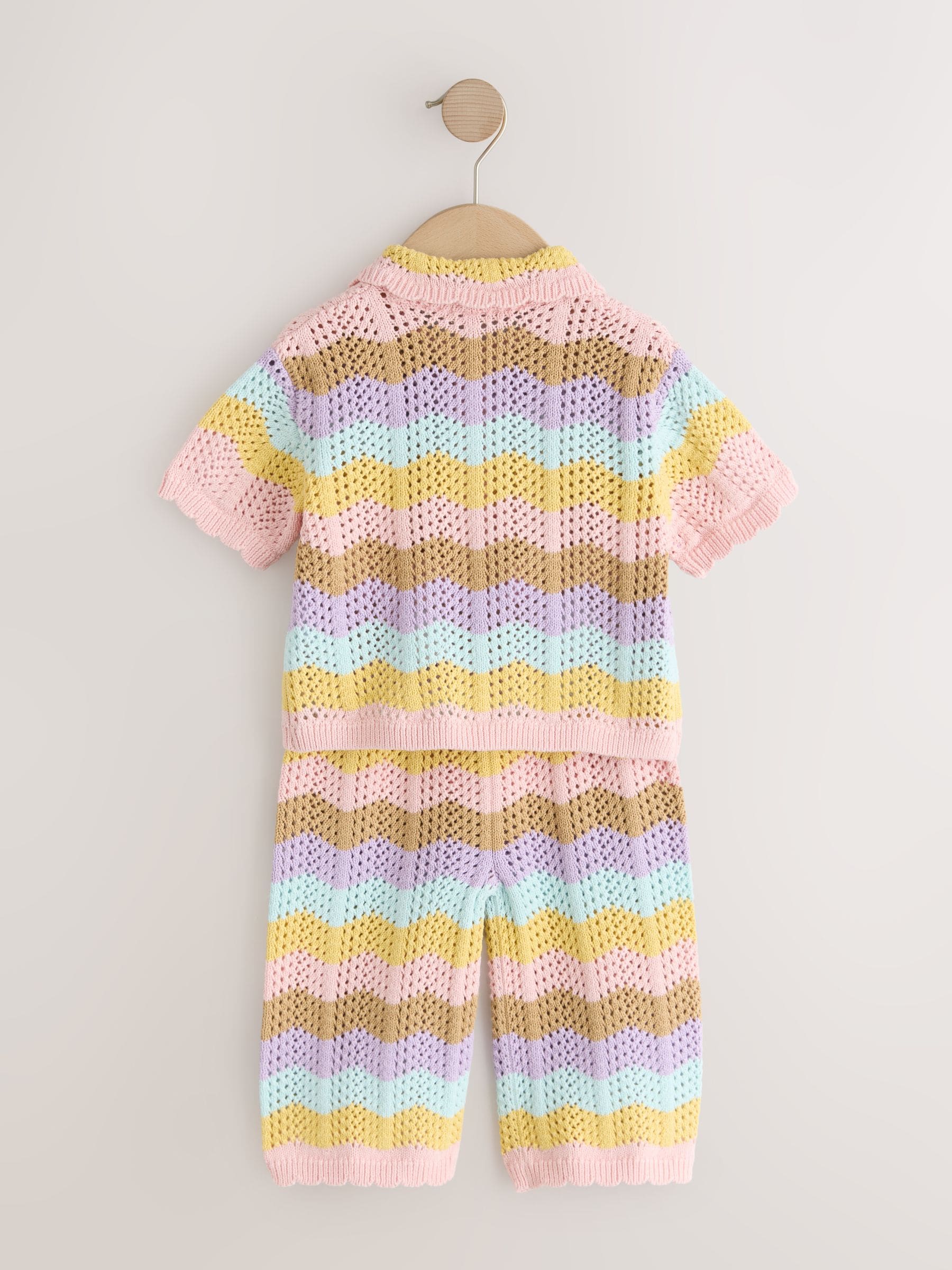 Multi Stripe Knitted Shirt and Trousers Set (3mths-10yrs) image 7