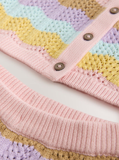 Multi Stripe Knitted Shirt and Trousers Set (3mths-10yrs) image 9