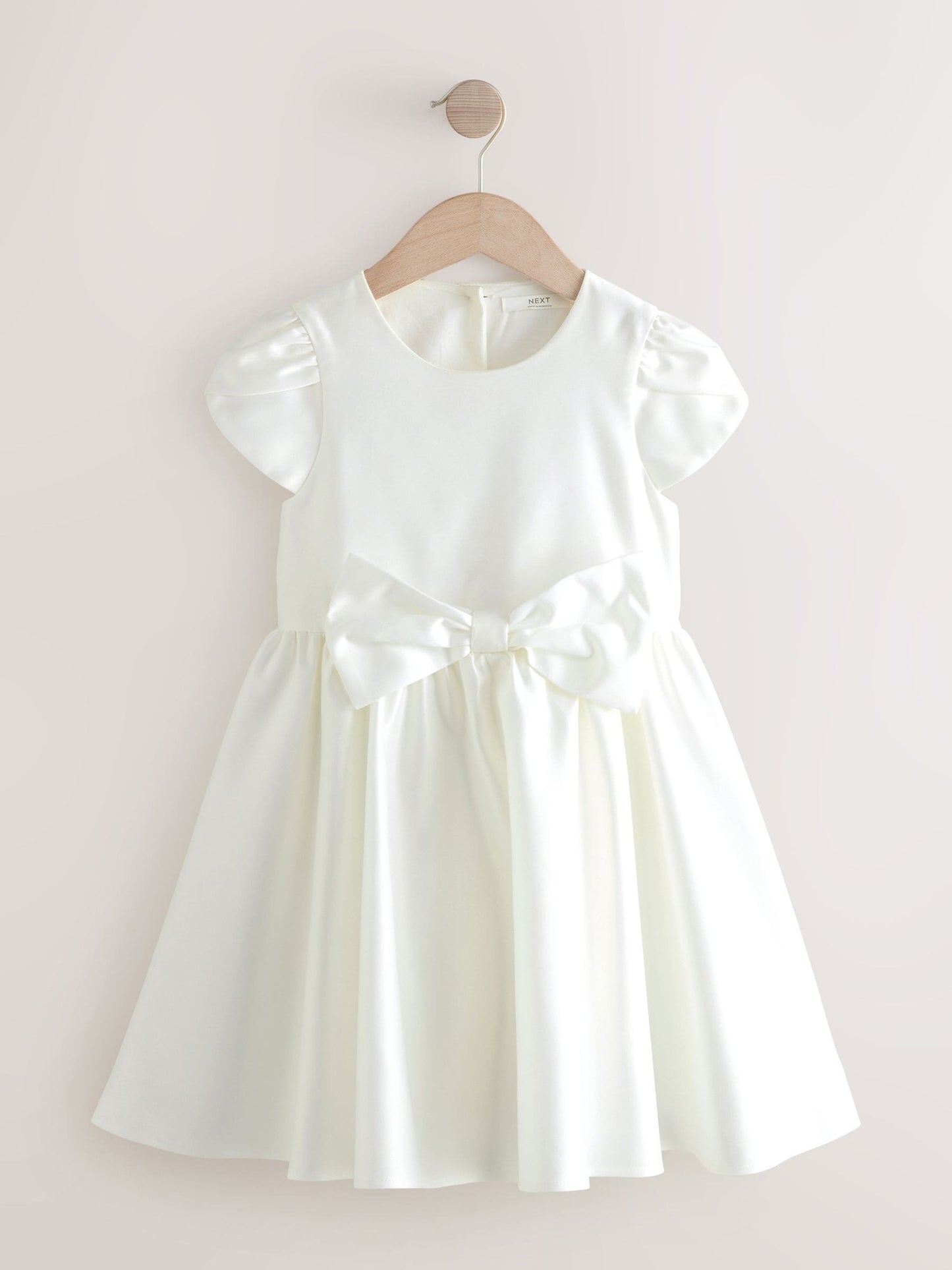 Ivory Flower Girls Bow Front Dress (3mths-10yrs)