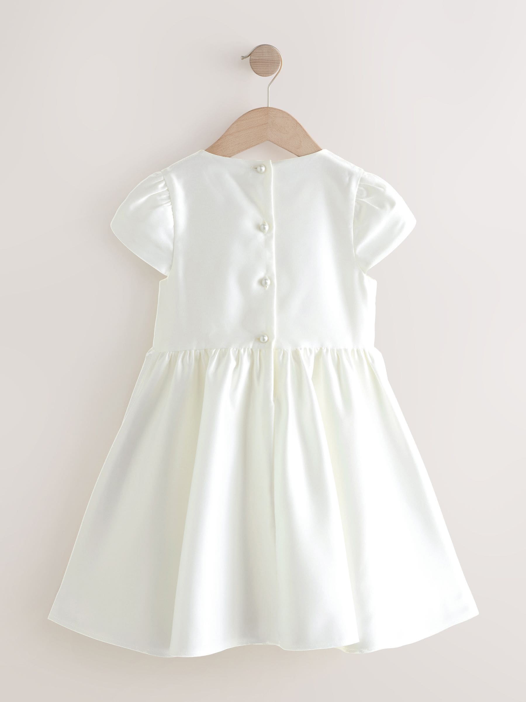 Ivory Flower Girls Bow Front Dress (3mths-10yrs) image 6