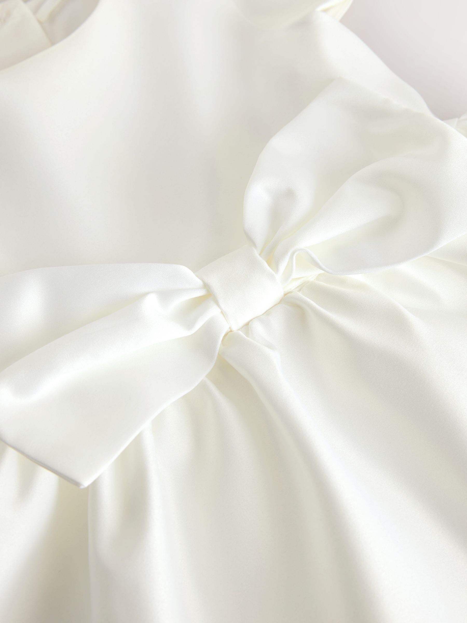 Ivory Flower Girls Bow Front Dress (3mths-10yrs) image 7