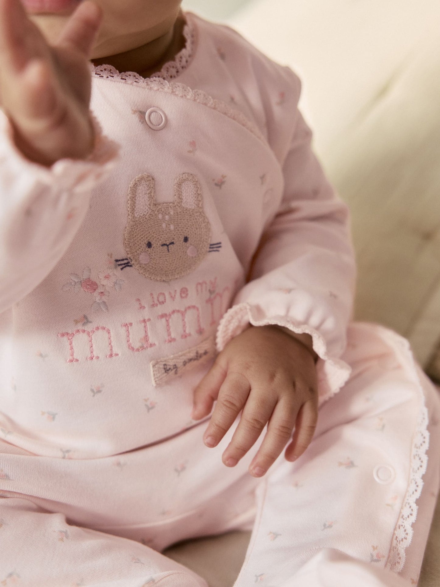Pink Mummy Family Baby Sleepsuit (0-2yrs) image 5