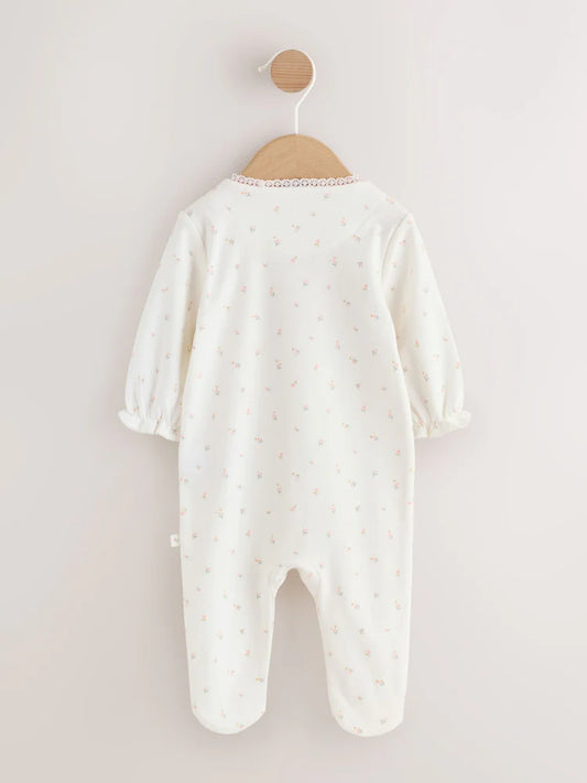 Ecru White Daddy Family Baby Sleepsuit (0-2yrs)