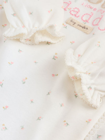 Ecru White Daddy Family Baby Sleepsuit (0-2yrs) image 6
