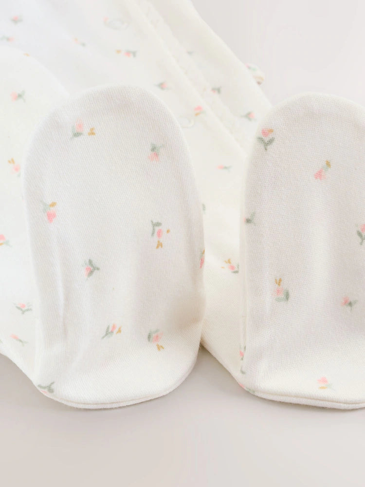 Ecru White Daddy Family Baby Sleepsuit (0-2yrs)