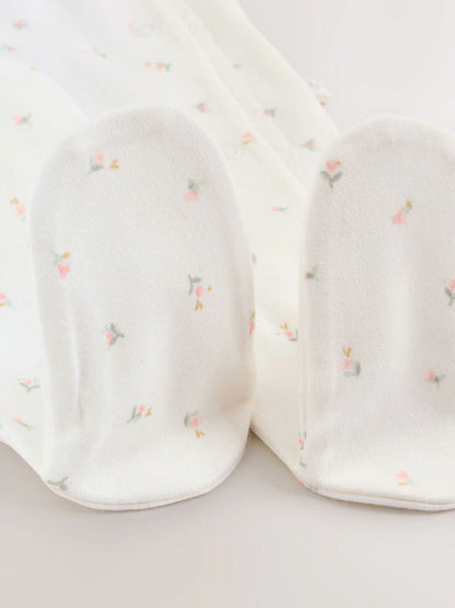 Ecru White Daddy Family Baby Sleepsuit (0-2yrs)