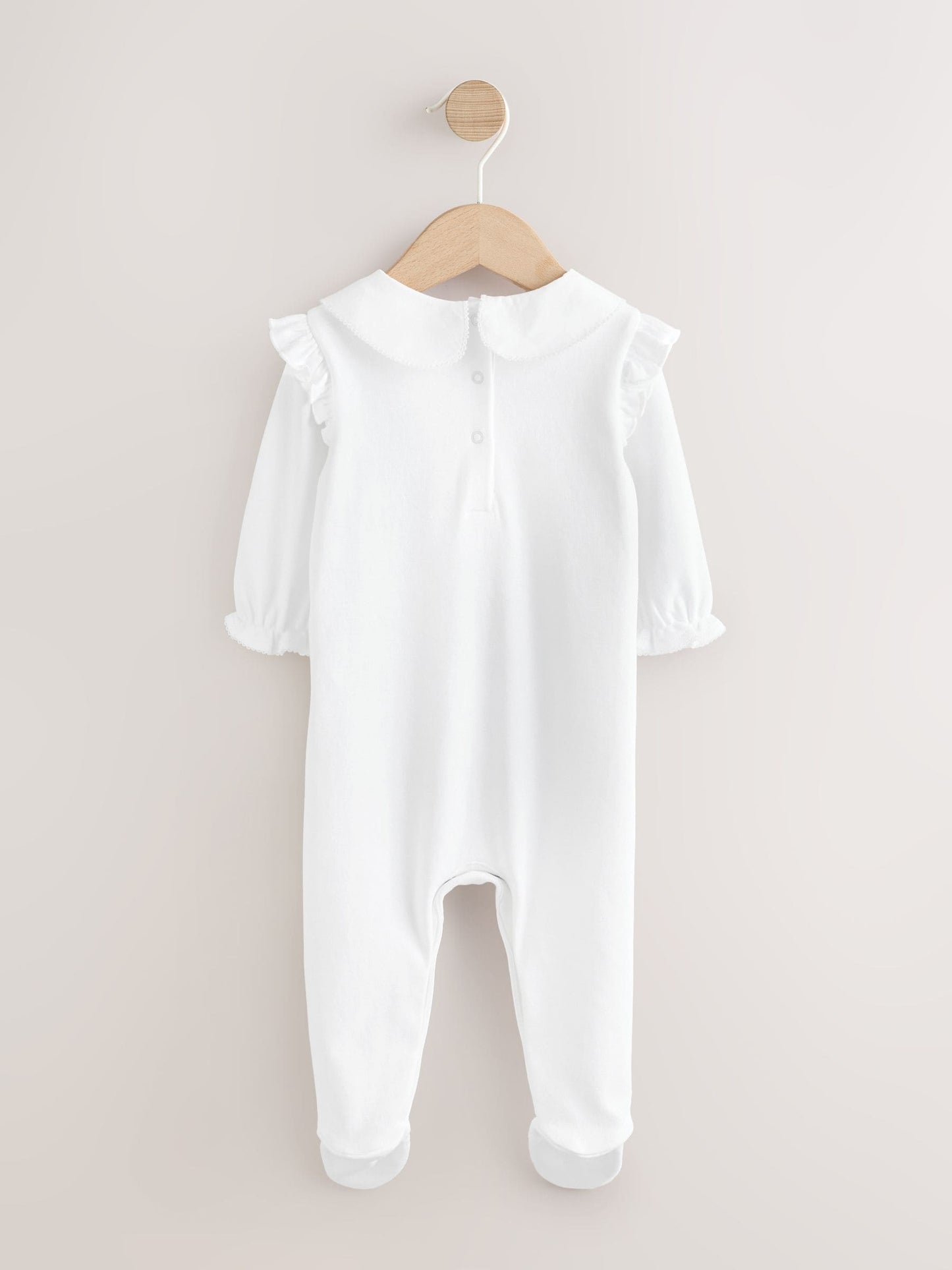 White Occasion Baby Sleepsuit (0-2yrs) image 2