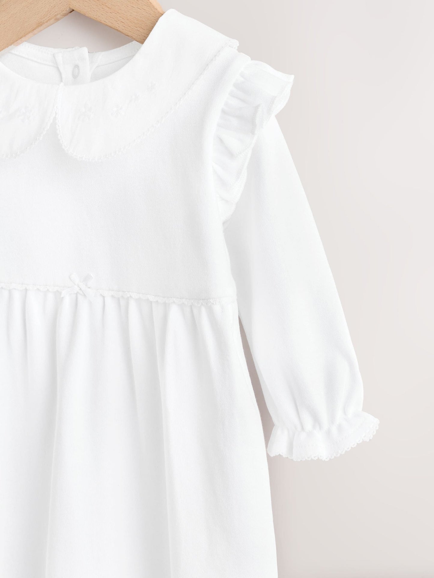 White Occasion Baby Sleepsuit (0-2yrs) image 3