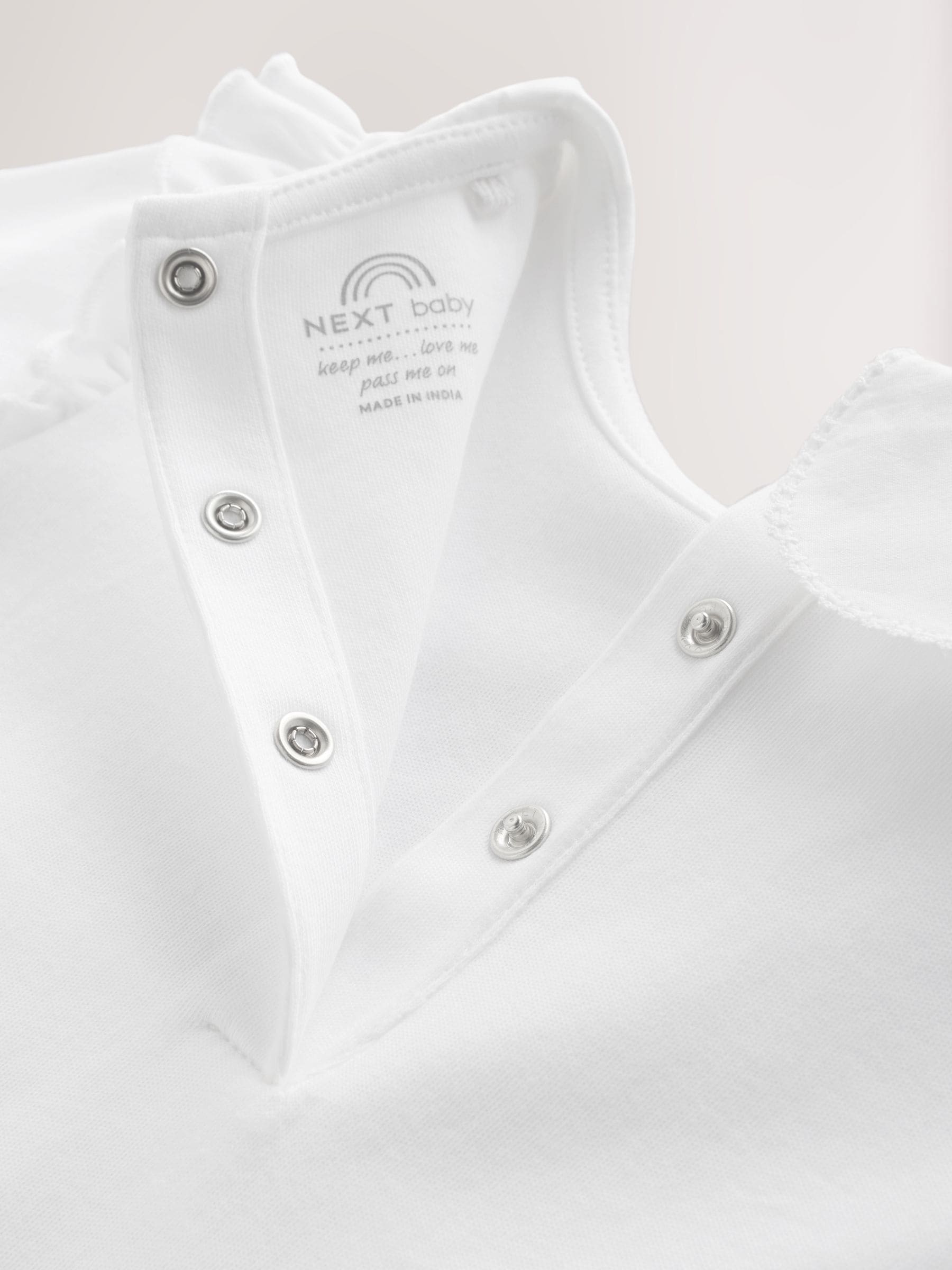 White Occasion Baby Sleepsuit (0-2yrs) image 4