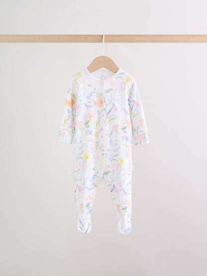 Pink Baby Bunny Sleepsuits 3 Pack (0-2yrs) image 5