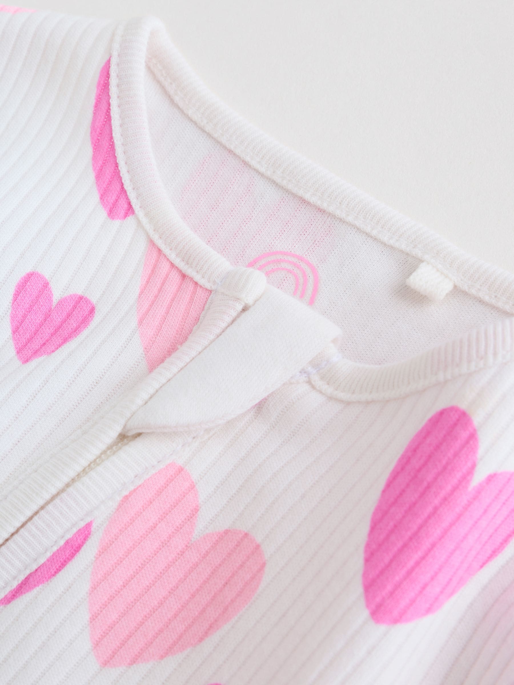 Pink 3 Pack Two Way Zip Baby Sleepsuits (0-2yrs) image 9