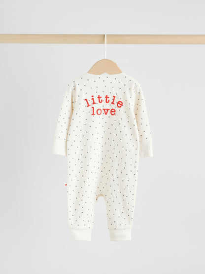 Red Heart Two Way Zip Baby Sleepsuits 3 Pack (0mths-3yrs) image 4