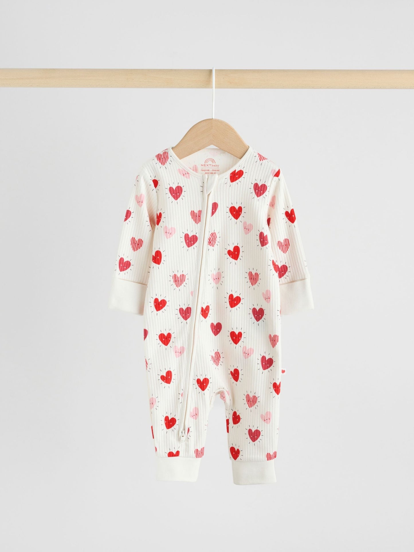 Red Heart Two Way Zip Baby Sleepsuits 3 Pack (0mths-3yrs) image 6