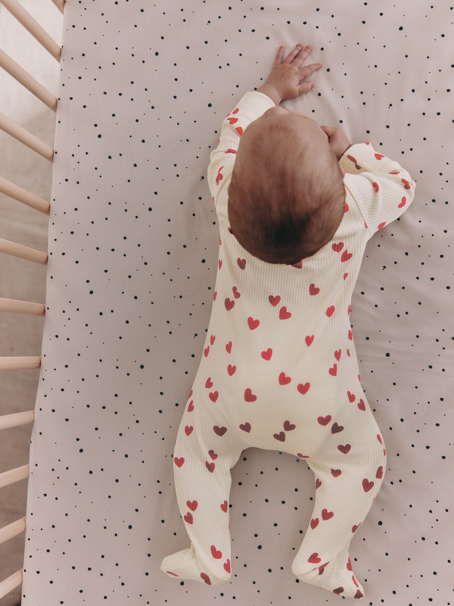Red Heart Valentines Valentines Two Way Zip Baby Sleepsuit (0-2yrs) image 5