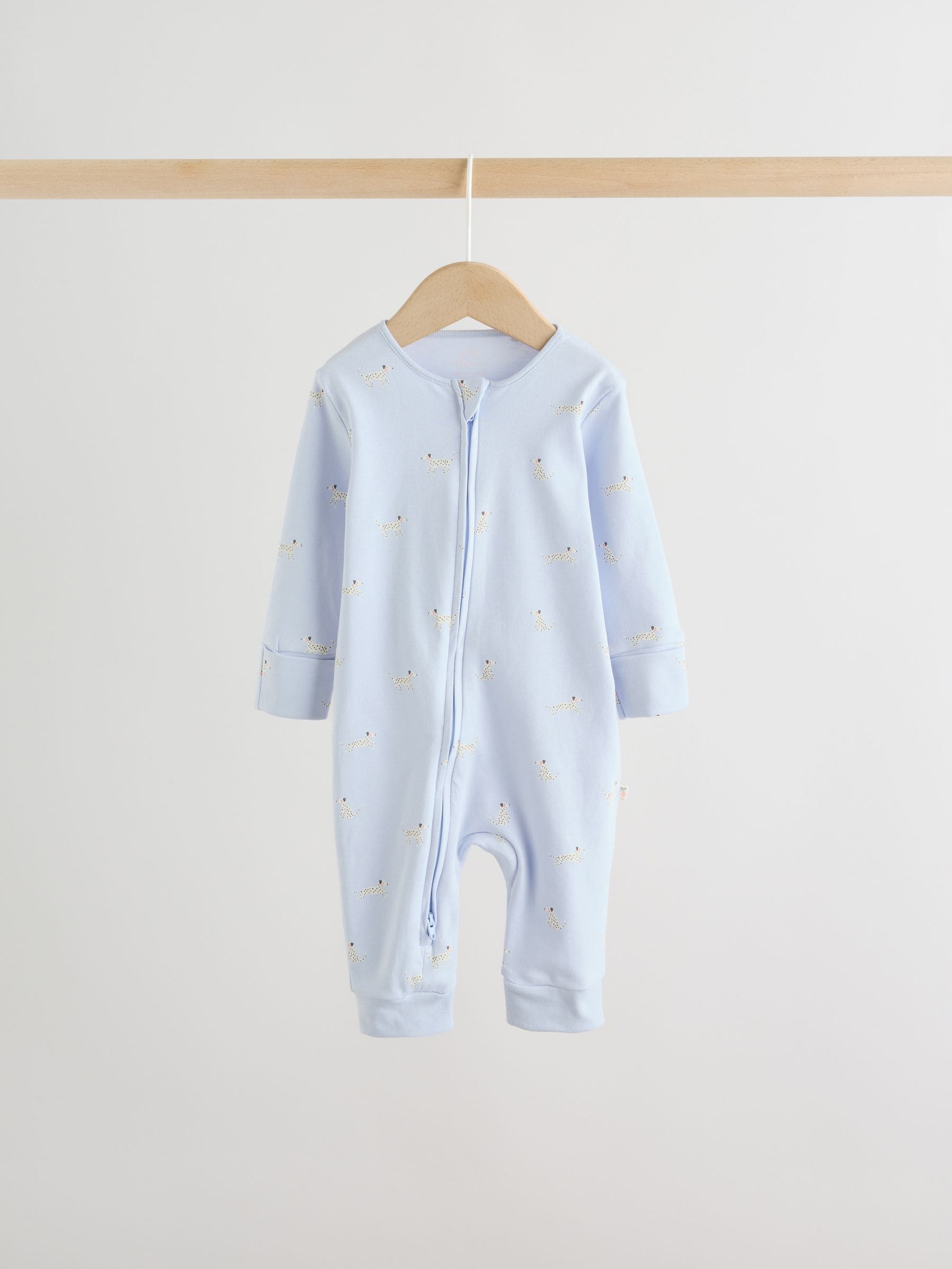 Multi Pastel Character 3 Pack Two Way Zip Baby Sleepsuit (0mths-3yrs) image 3