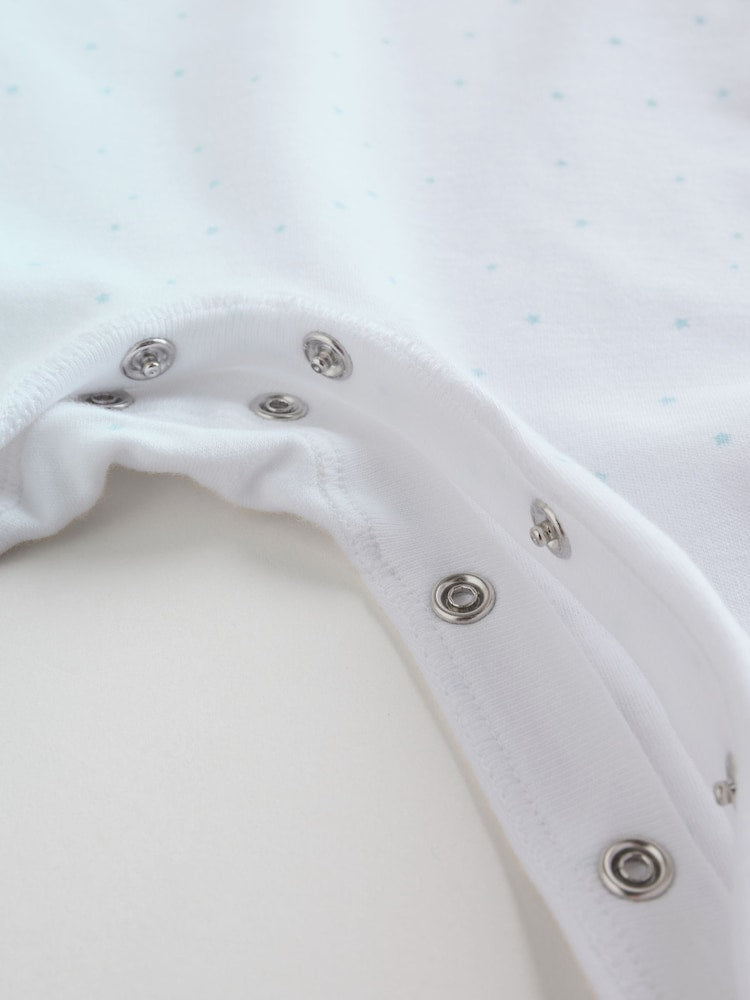 White Baby Sleepsuits 3 Pack (0-2yrs)