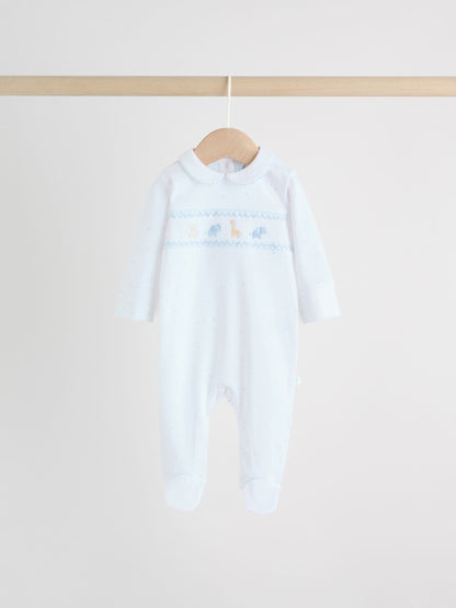 White Baby Sleepsuits 3 Pack (0-2yrs) image 3
