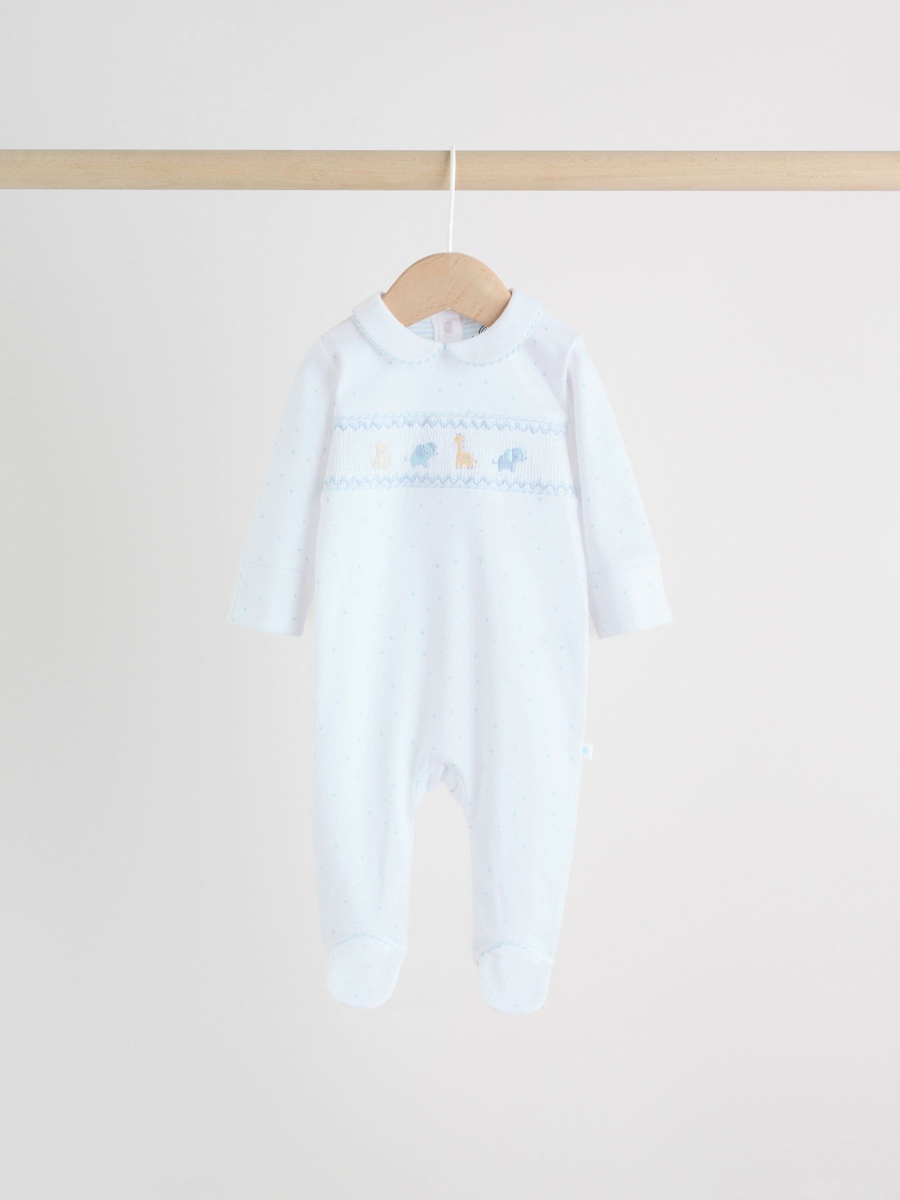 White Baby Sleepsuits 3 Pack (0-2yrs) image 3