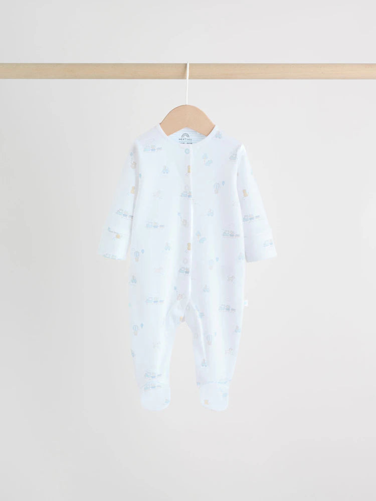 White Baby Sleepsuits 3 Pack (0-2yrs)
