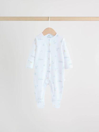 White Baby Sleepsuits 3 Pack (0-2yrs)