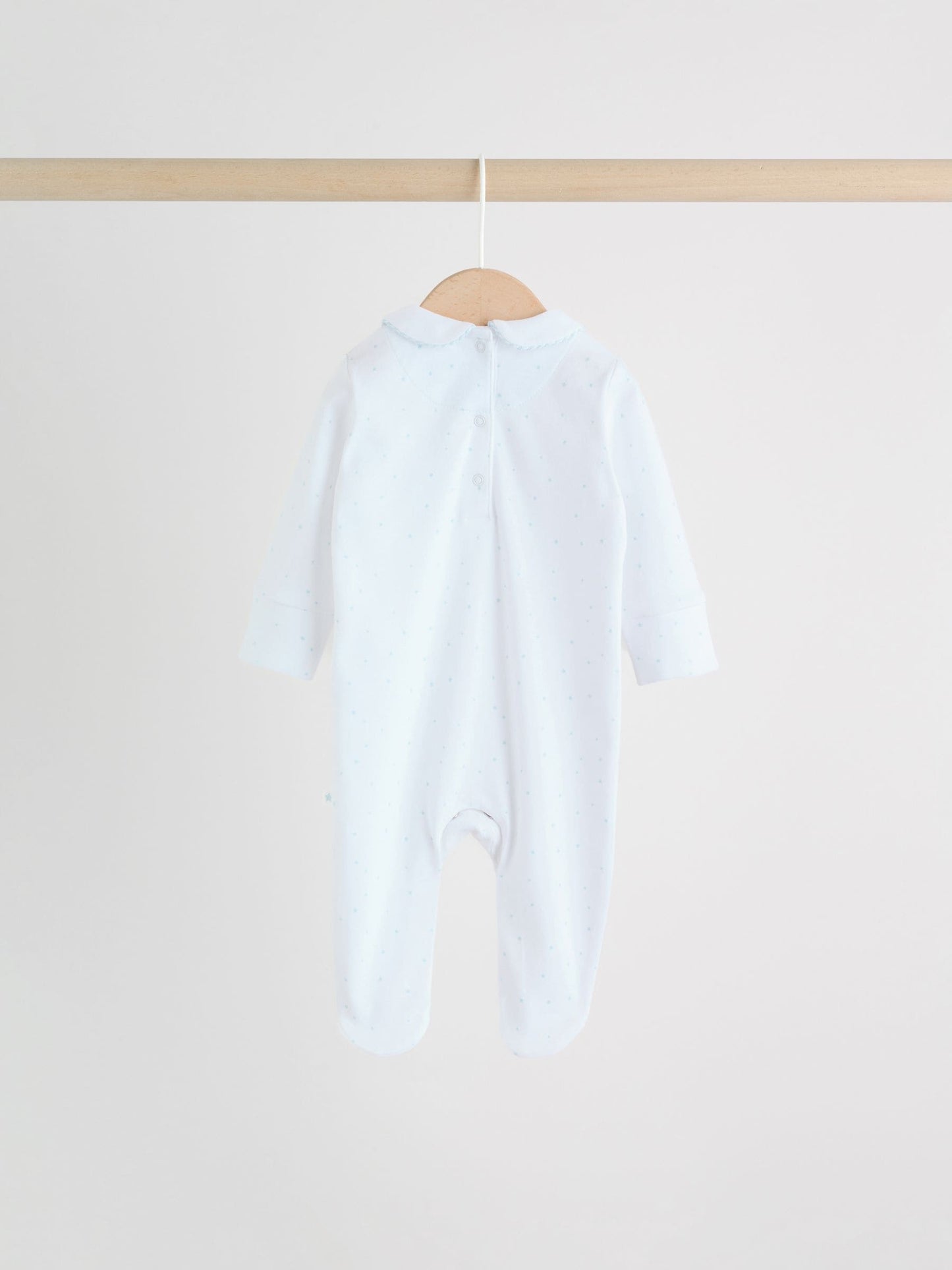 White Baby Sleepsuits 3 Pack (0-2yrs) image 5