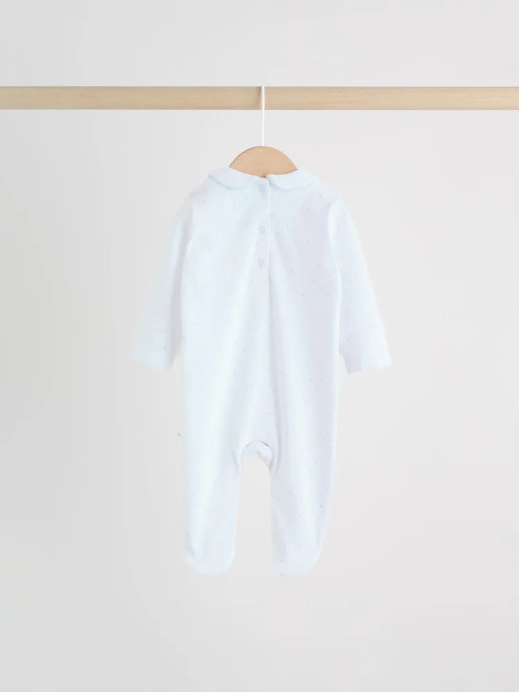White Baby Sleepsuits 3 Pack (0-2yrs)