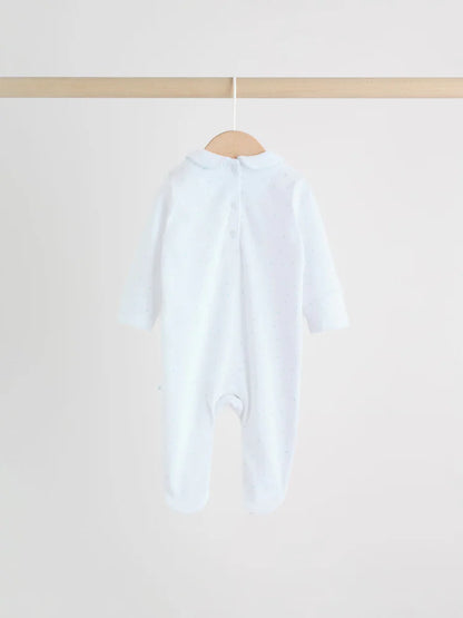 White Baby Sleepsuits 3 Pack (0-2yrs)