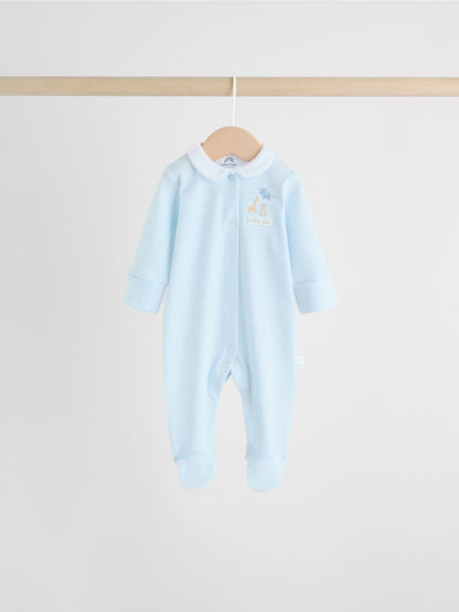 White Baby Sleepsuits 3 Pack (0-2yrs) image 6