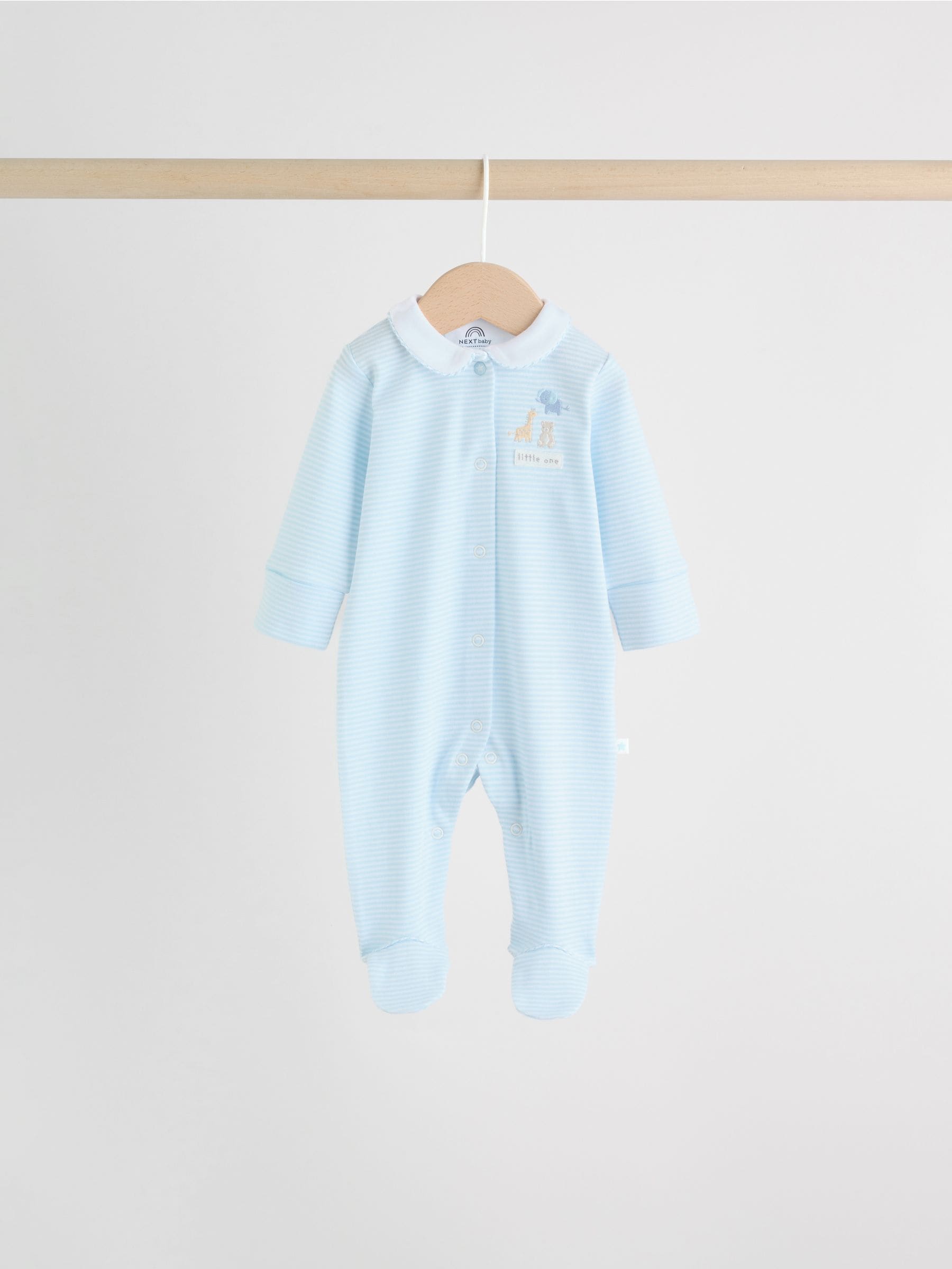 White Baby Sleepsuits 3 Pack (0-2yrs) image 6