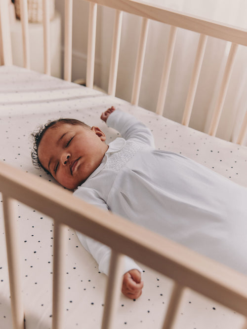 White Collar Baby Sleepsuit (0-2yrs) image 1