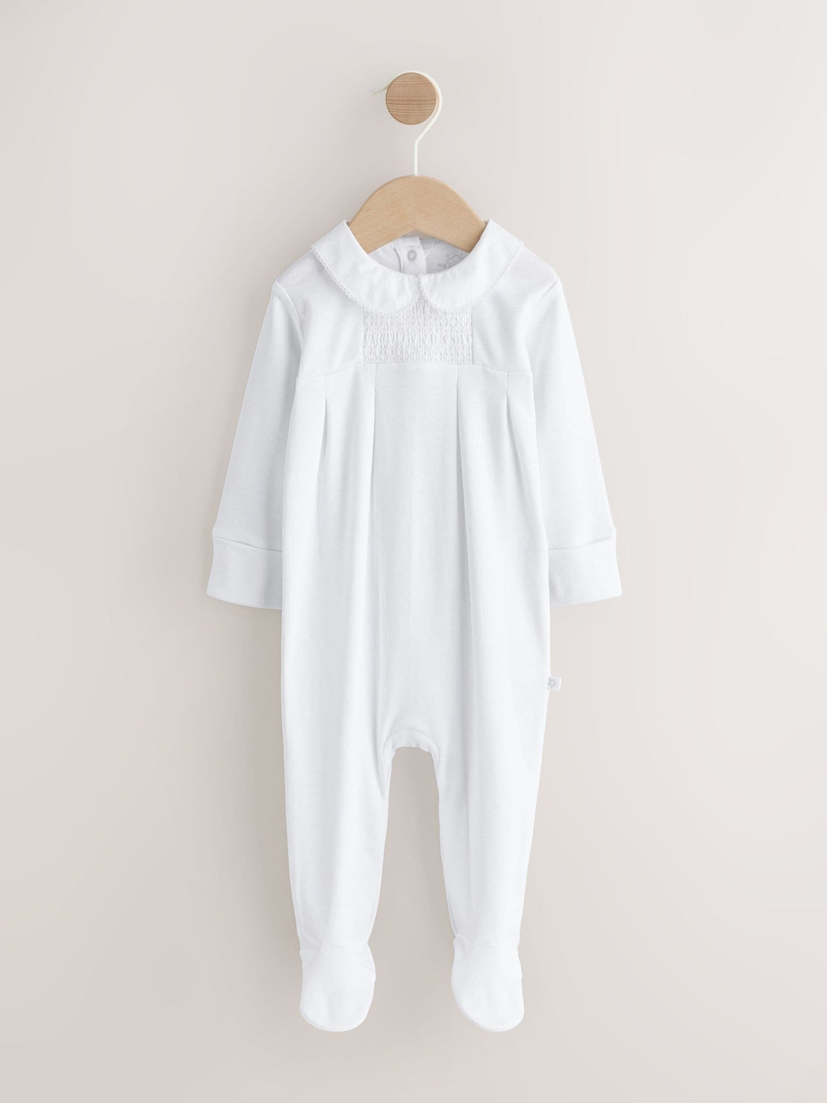 White Collar Baby Sleepsuit (0-2yrs) image 2
