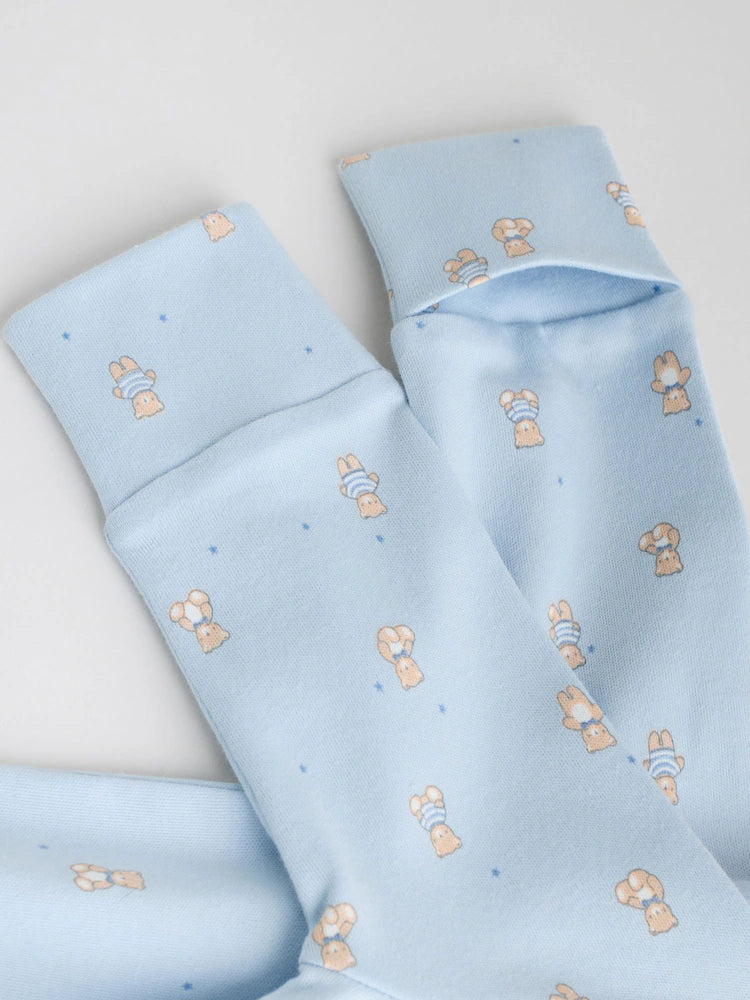 Blue 4 Pack Baby Bear Sleepsuit (0-2yrs)