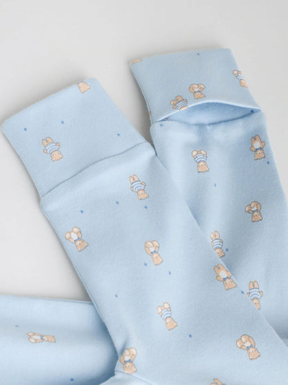 Blue 4 Pack Baby Bear Sleepsuit (0-2yrs)