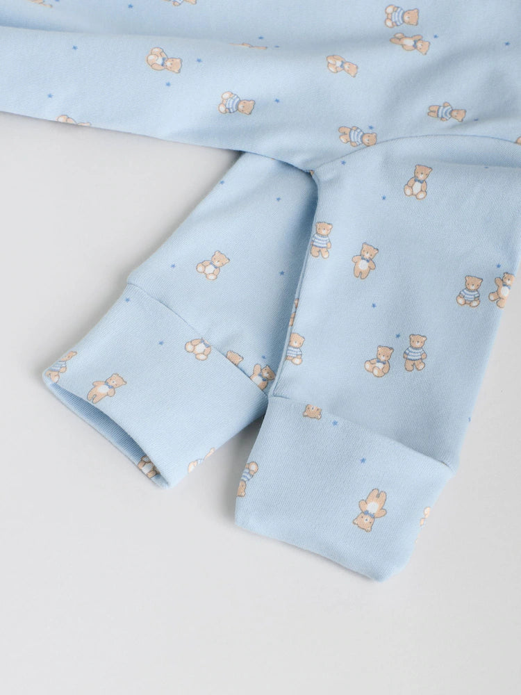 Blue 4 Pack Baby Bear Sleepsuit (0-2yrs)