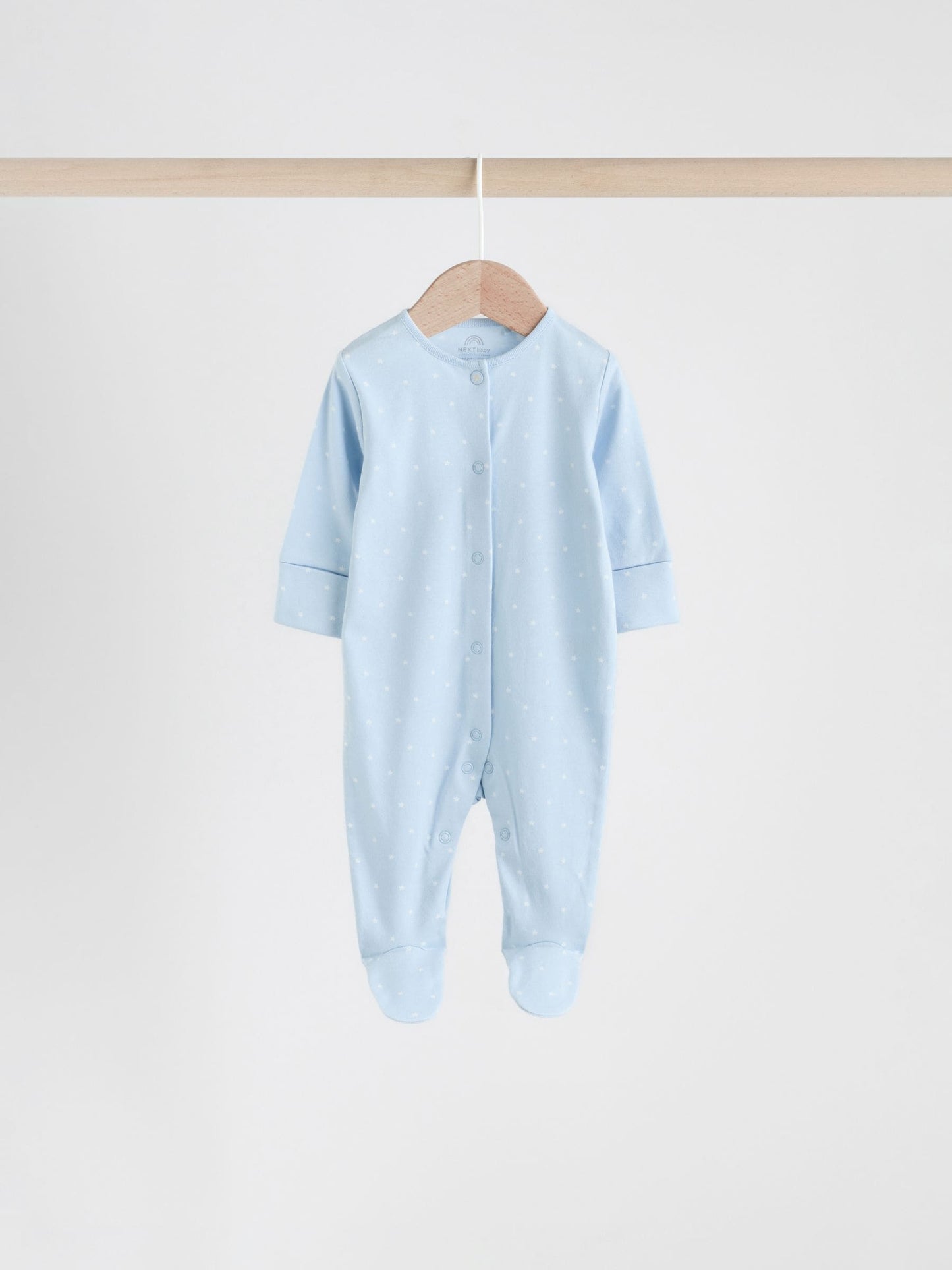 Blue 4 Pack Baby Bear Sleepsuit (0-2yrs) image 4