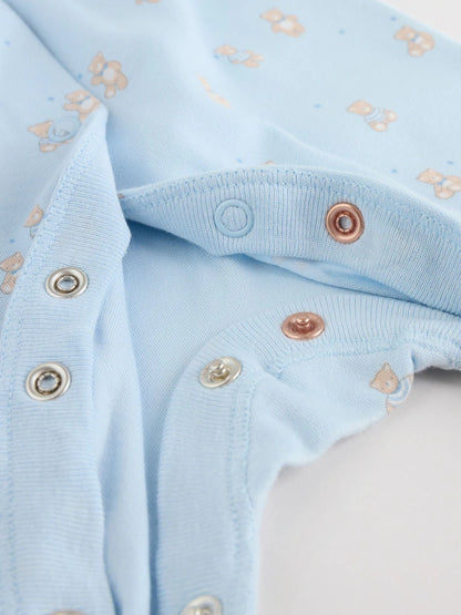 Blue 7 Pack Baby Bear Sleepsuit (0-2yrs)