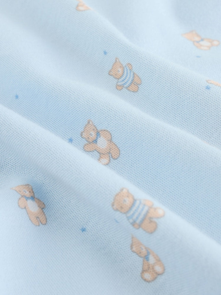 Blue 7 Pack Baby Bear Sleepsuit (0-2yrs)