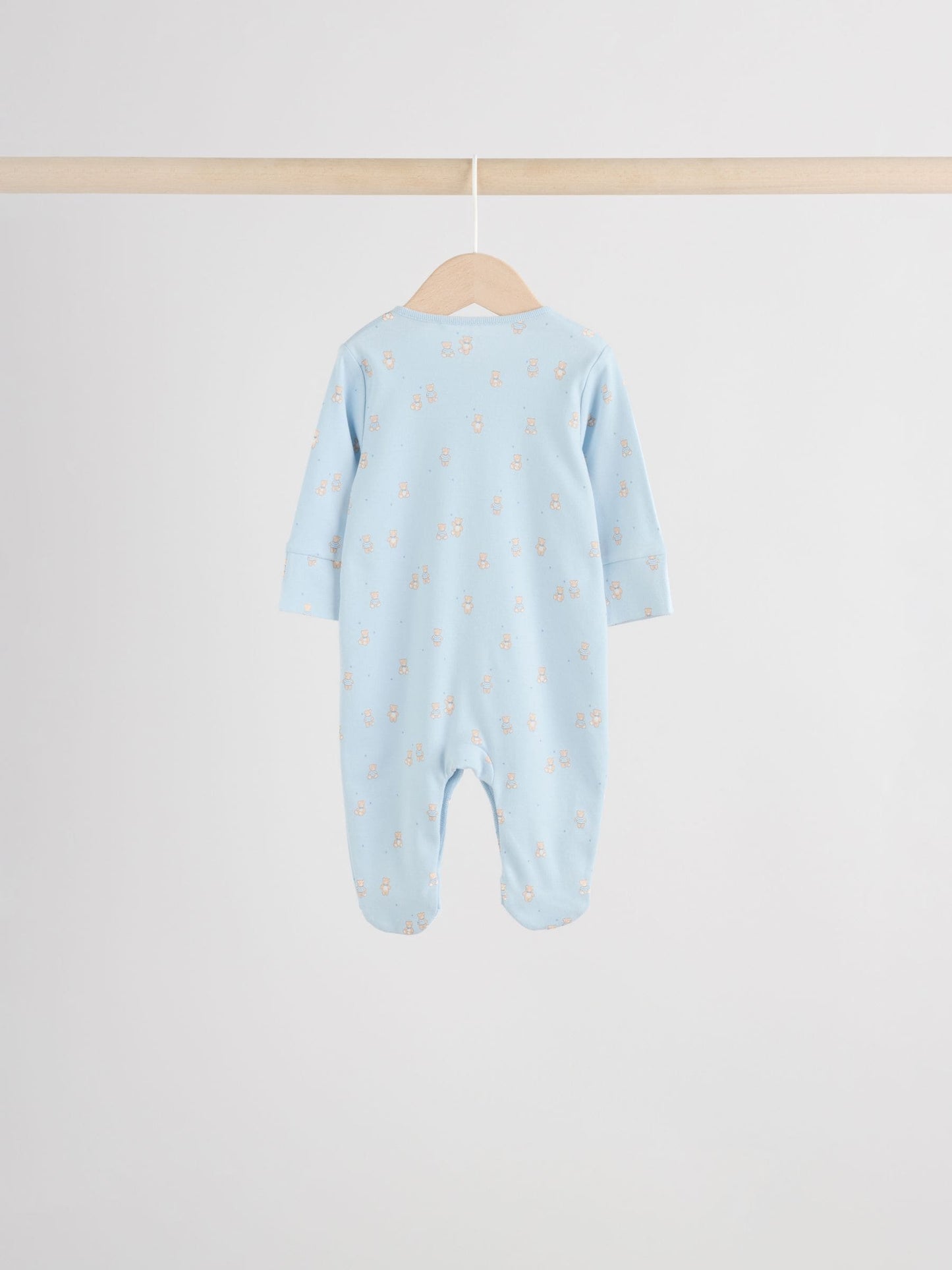 Blue 7 Pack Baby Bear Sleepsuit (0-2yrs) image 4