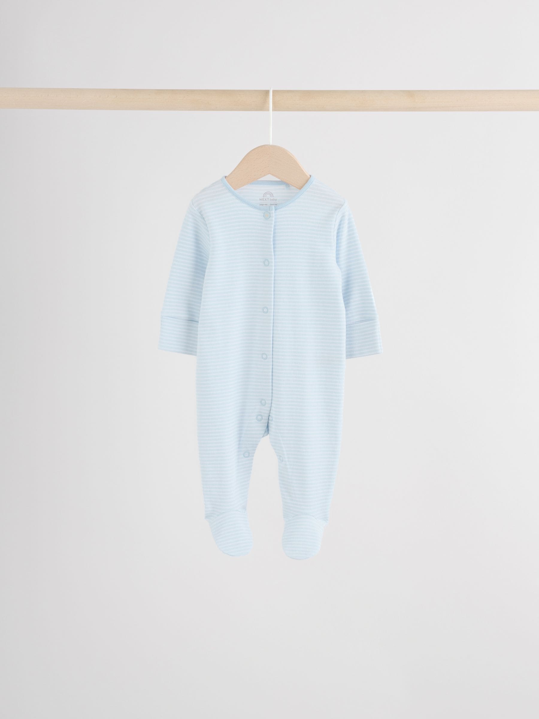 Blue 7 Pack Baby Bear Sleepsuit (0-2yrs) image 6