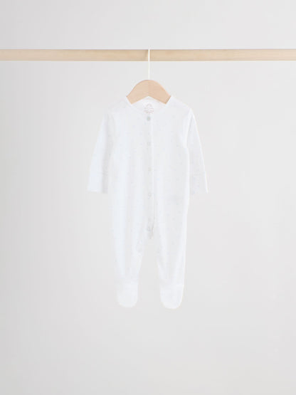 Blue 7 Pack Baby Bear Sleepsuit (0-2yrs) image 7